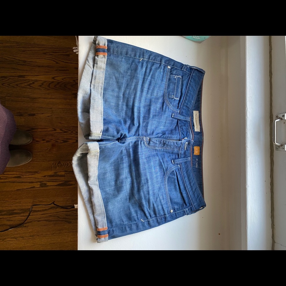 Jean shorts with cuff